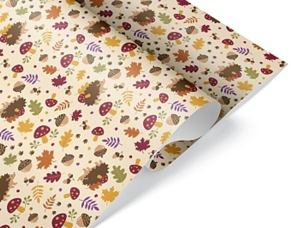 Упаковочная бумага 80гр (0,7*1 м) Осенняя пора
