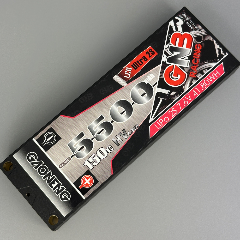 Аккумулятор GNB 5500mah 2S 150C HV Ultra LCG, Hard Case