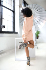 Платье-худи oversize с капюшоном (Размер: M-L) (Цвет: черный)