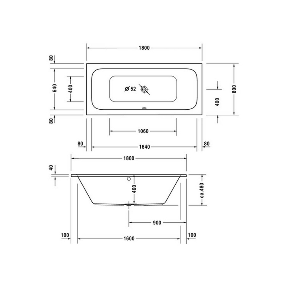 Ванна акриловая SCOPIO, 190х90, белая, BV-SCOP19090NO-BNCR