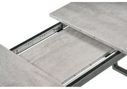 Стол раскладной Лота Лофт 120(160)х75х75 25 мм черный матовый / бетон