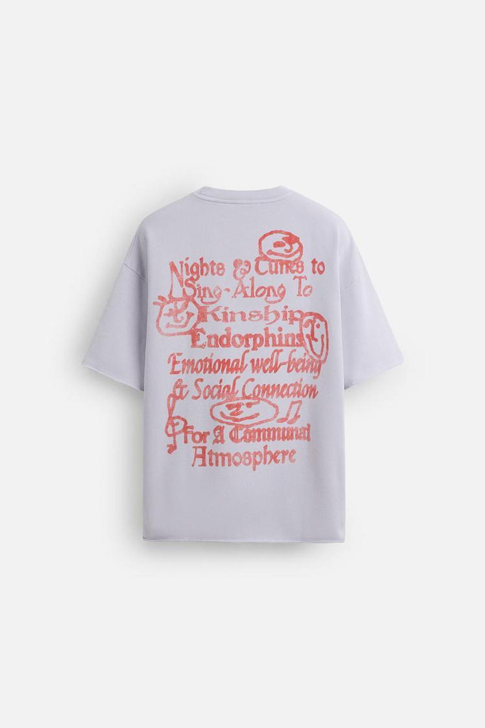 ZARA ТОЛСТОВКА С ЭФФЕКТОМ ПОТЕРТОСТИ С НАДПИСЬЮ, СВЕТЛАЯ МАЛЬВА