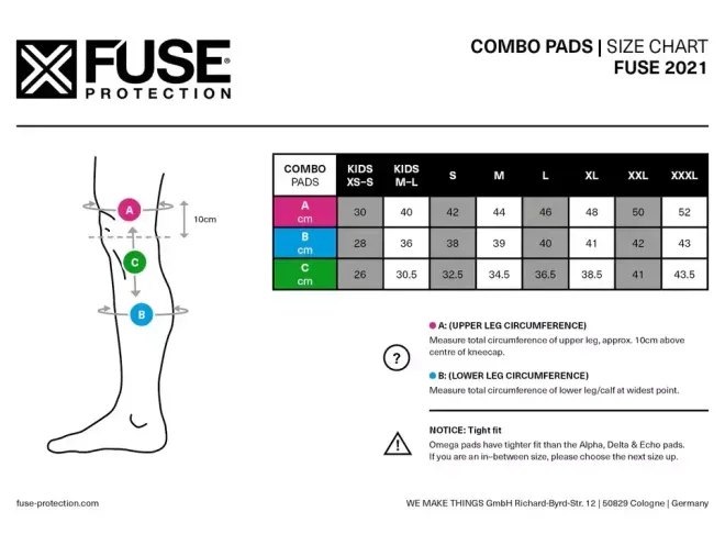 Защита колена и голени Fuse Echo 125 Combo Kids