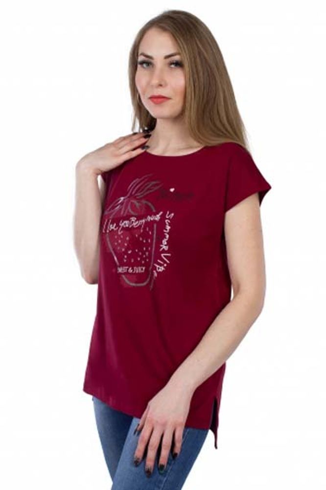 Б3158-7538 бургунди футболка женская.