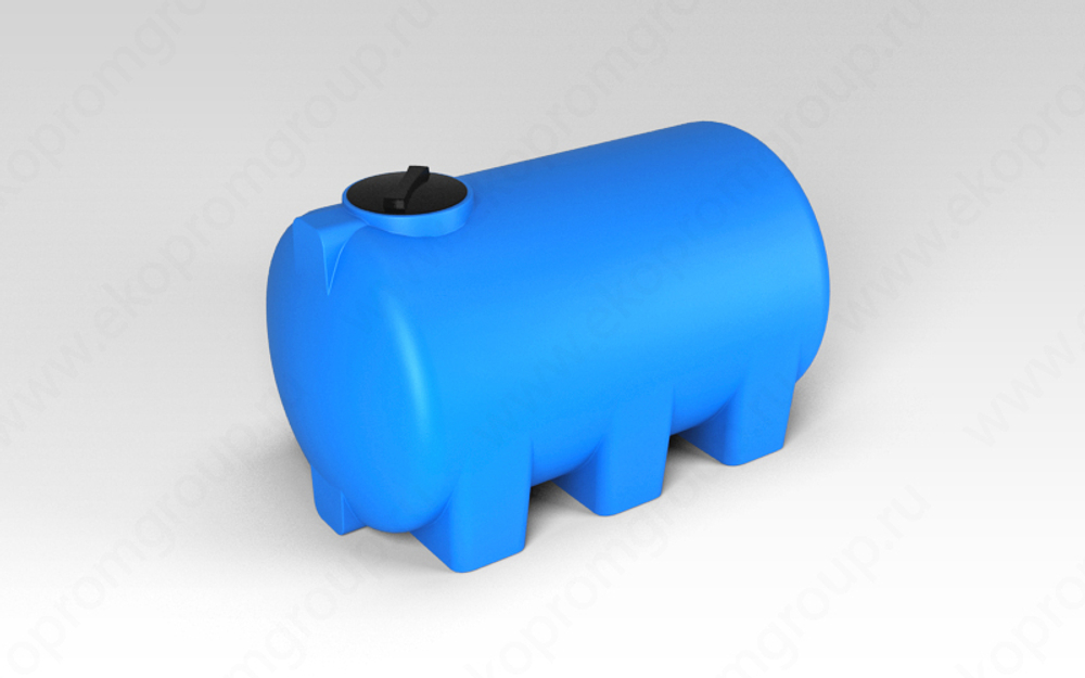 Ёмкость пластиковая пищевая ЭкоПром H 1.2 3000 л. горизонтальная усиленная под плотность до 1.2 г/см3 (131x236x140см;синий) - арт.555221