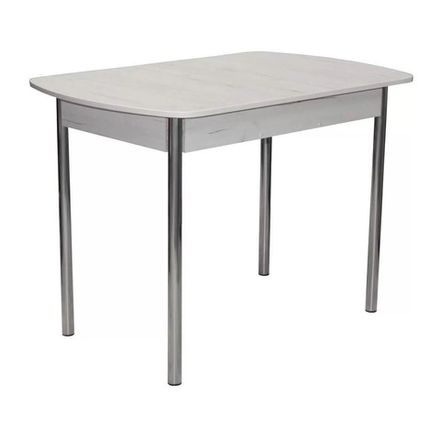 Стол раздвижной ЛДСП (подстолье прямое раздвижное дуб крафт белый)