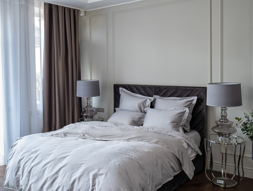 Простыня на резинке 160x200x30 Garda Decor серая