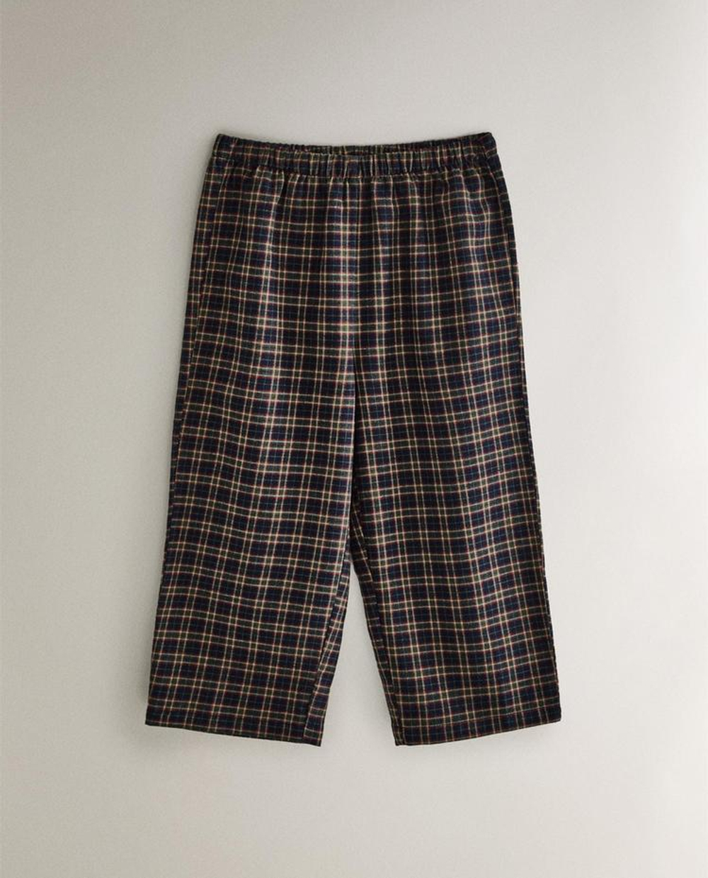 ZARA HOME ДЕТСКАЯ РОЖДЕСТВЕНСКАЯ ПИЖАМА В КЛЕТКУ, ТЕМНО-КРАСНЫЙ