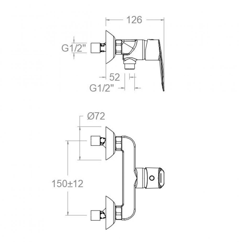 Смеситель для душа CIVIC. 510801S. хром