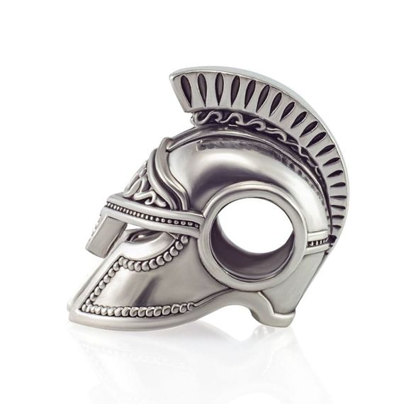 Шарм спартанский шлем из серебра 925 пробы фото в профиль.