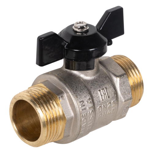 Кран шаровой латунный LD Pride 47.25.Н-Н.Б Ду 25 Ру 40 нр-нр, (бабочка)