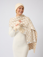 Шарф вязаный лого "ML"