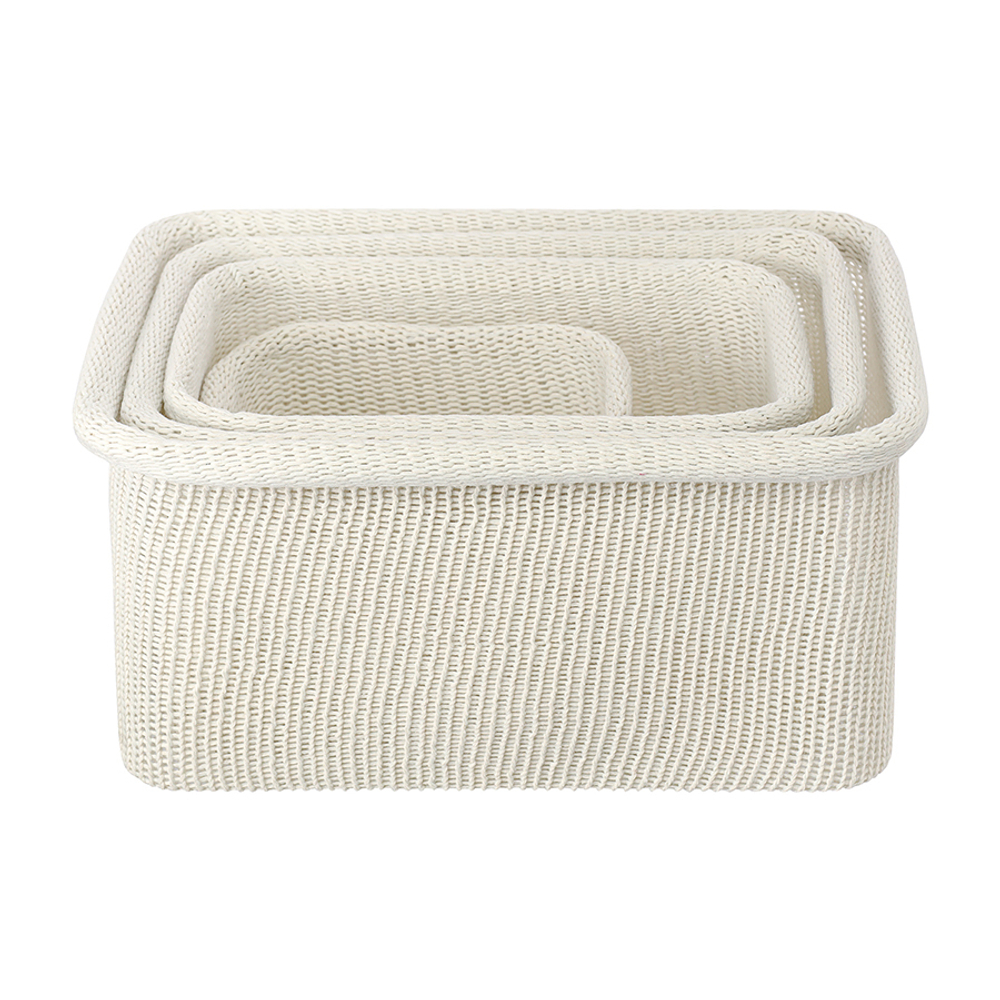 Набор из 4-х корзин для хранения sustainable collection, молочный