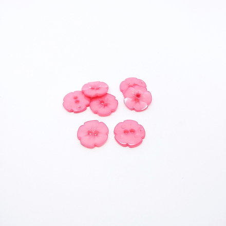 Пуговица №1178 "Цветок", пластик, 11мм, цв.розовый