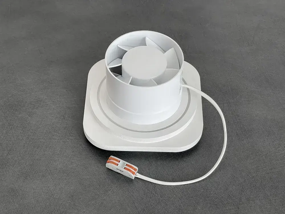 Решетка магнитная теневая вентиляционная с вентилятором D125