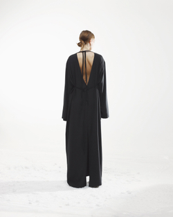 Платье со съемным лифом-бра черный