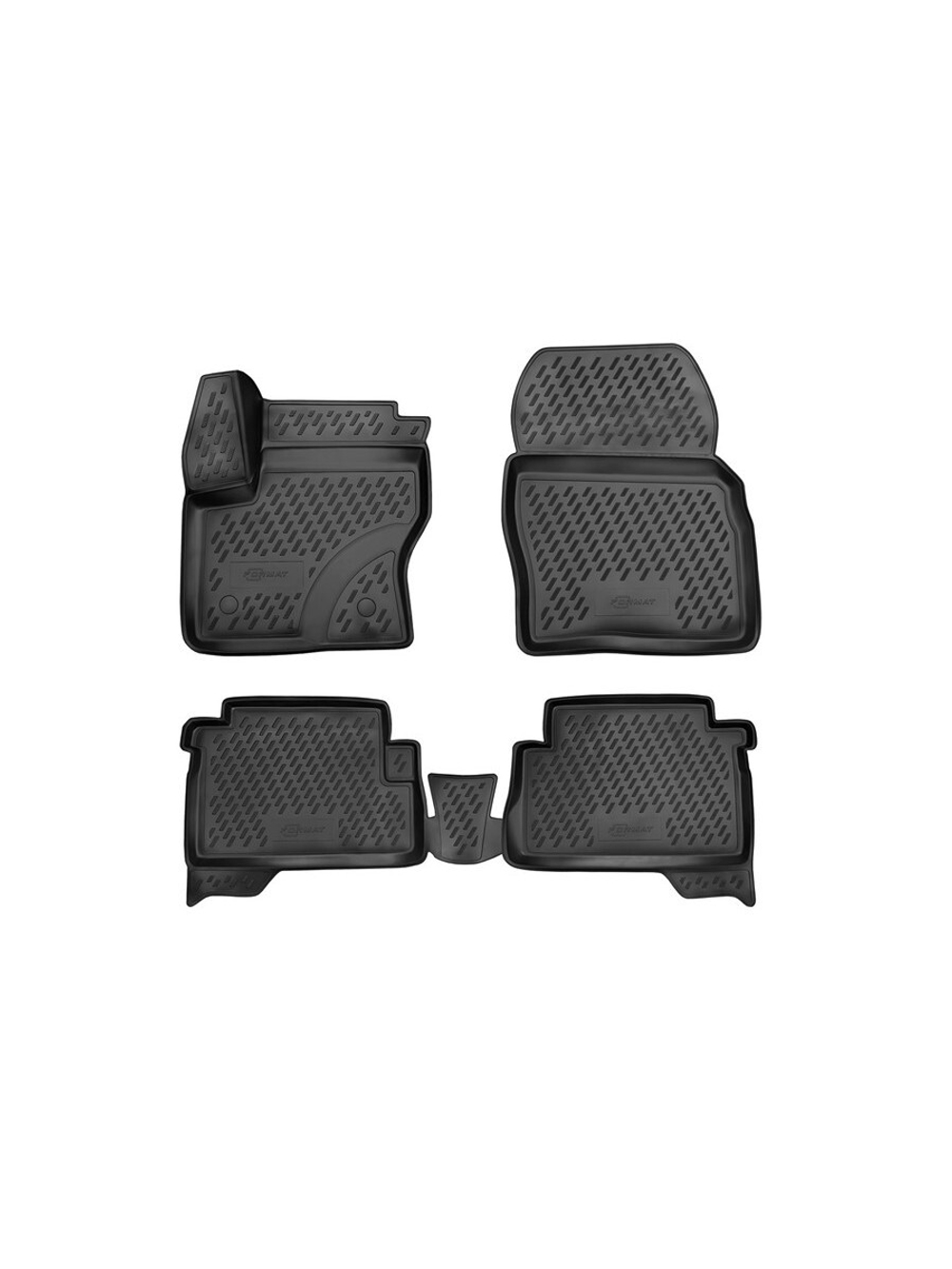 Коврики в салон для FORD Kuga (II, IIр) 2013-2016, 2017-2019, 4 шт. (Повышенная устойчивость, повышенная износостойкость) FORMAT.CARFRD00009K