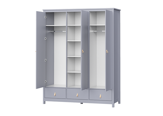 Шкаф Wood 3-х створчатый (серый)