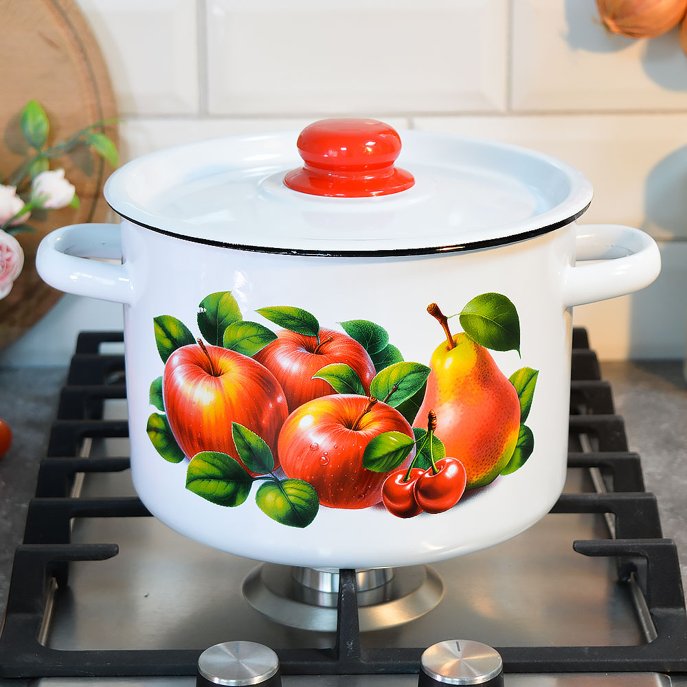 Кастрюля 4,5л "Яблоки-груша"