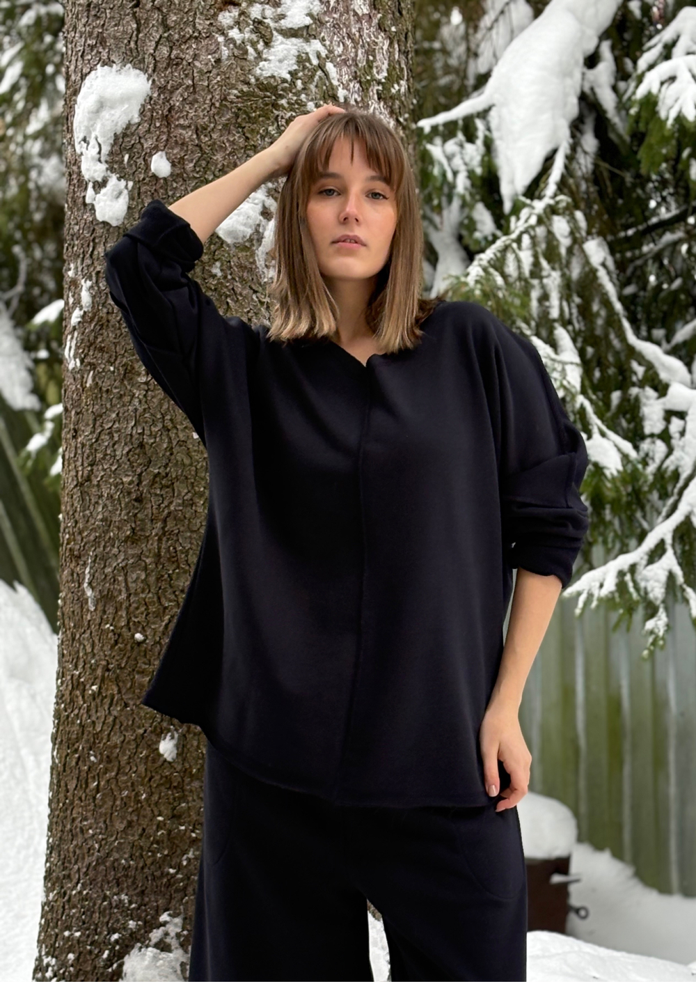 Лонгслив /двустороний/ синий