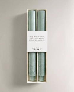 ZARA HOME НАБОР ДЕКОРАТИВНЫХ СВЕЧЕЙ ( 2 ШТ.), СИНИЙ
