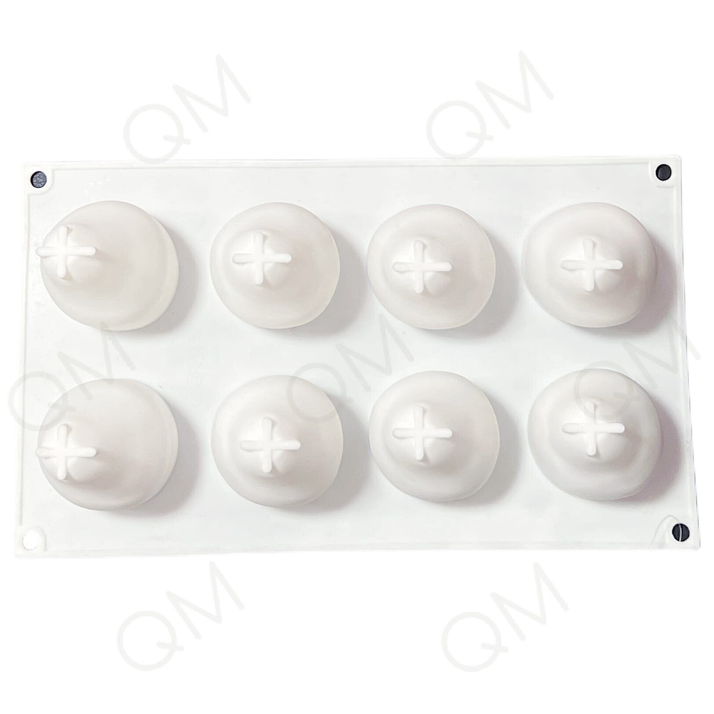 Форма для выпечки и муссовых десертов 8 ячеек "Груша" 29,3 х 17,2 х 6,5 см (белая)