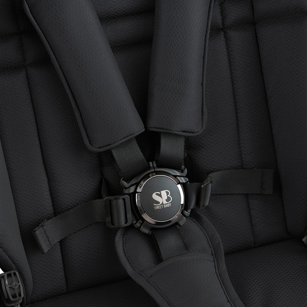 Коляска 4 в 1 Sweet Baby Ricci + автокресло Elegante Plus с базой i-Size ISOFIX DK780 Black