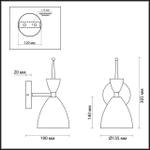 3785/1W LN Бра E27 1*60Вт IP20 MODERNI