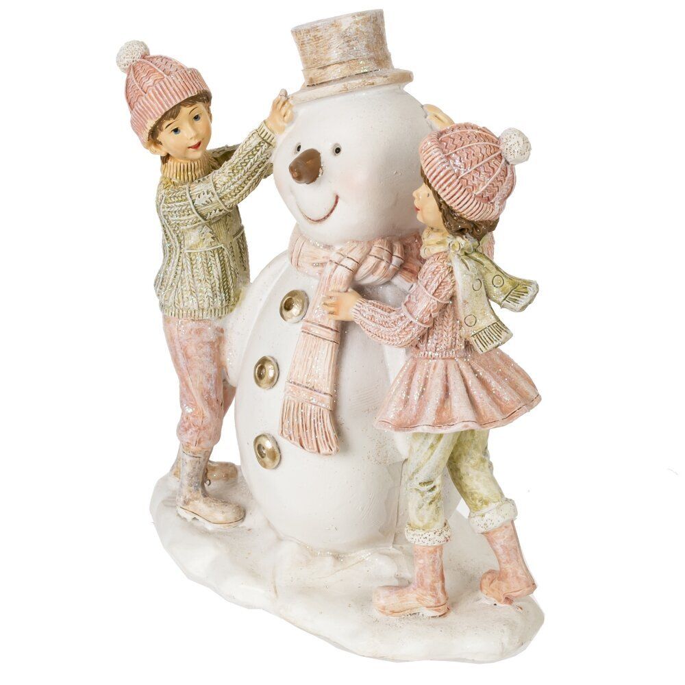 GAEM Фигурка декоративная "Снеговик и дети", L14 W8 H16 см