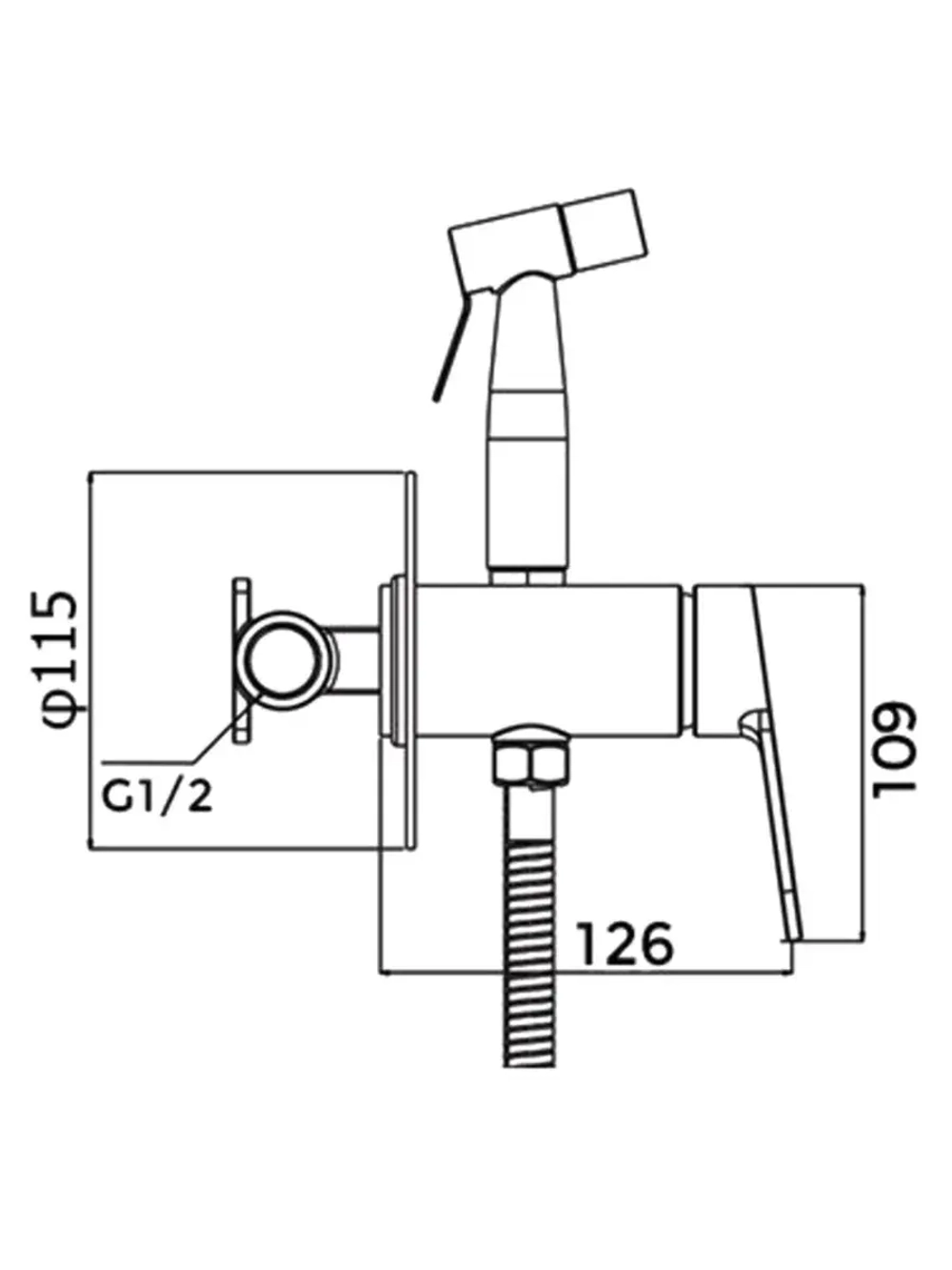 Гигиенический душ со смесителем Gappo G7299-30