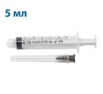 Шприц одноразовый 5мл с иглой 22G 1 1/2 (0,7*40мм) Vogt Medical