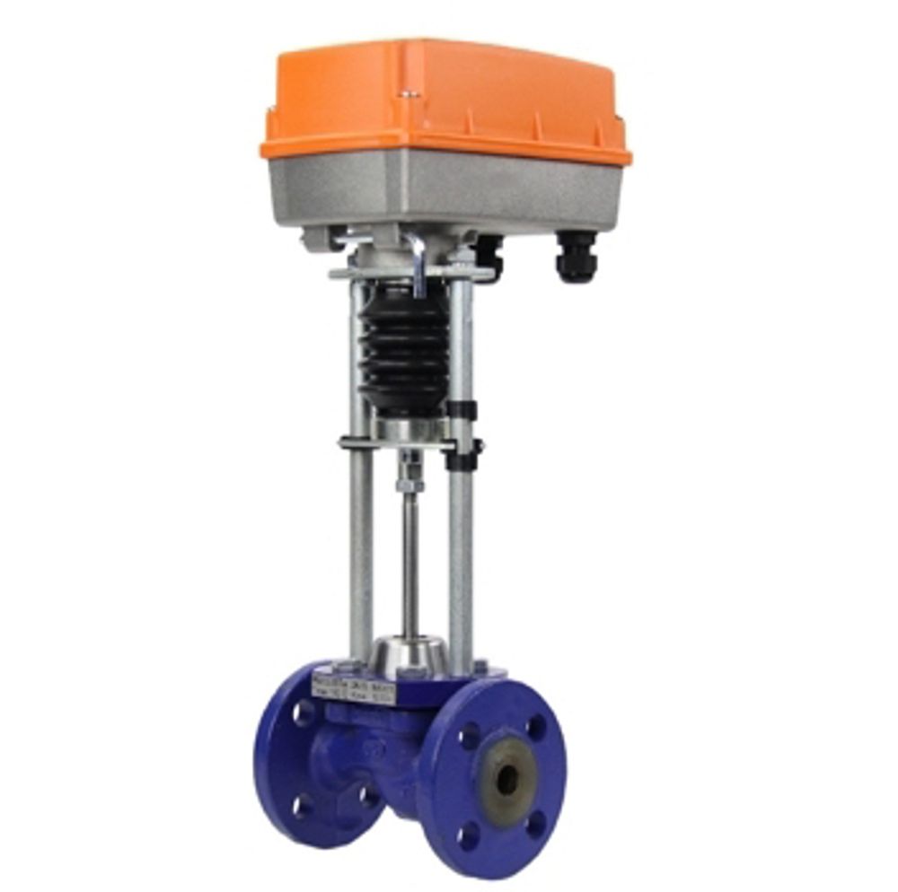 Two-way control valve Elephant 25c945p 232 PSI with electric actuator TSL-1600-25-1-230-IP67