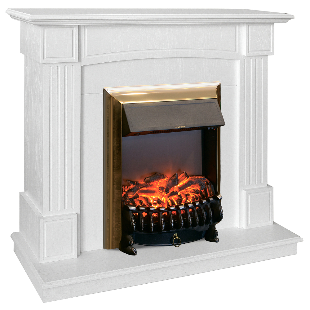 Каминокомплект Real Flame Andrea WT с очагом Fobos Lux Brass