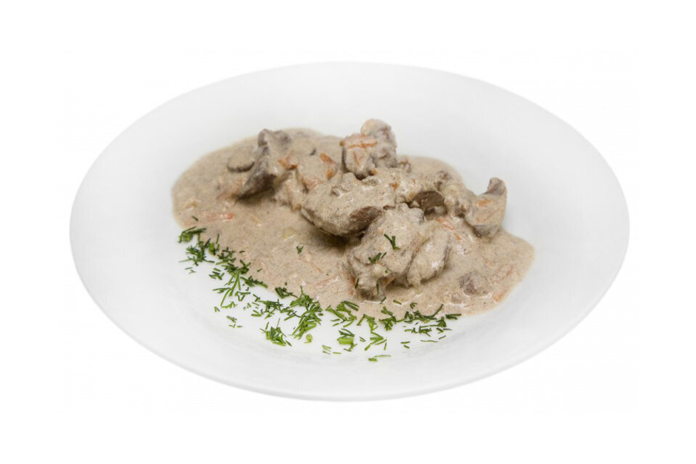 Печень по-строгановски, 80/40гр.