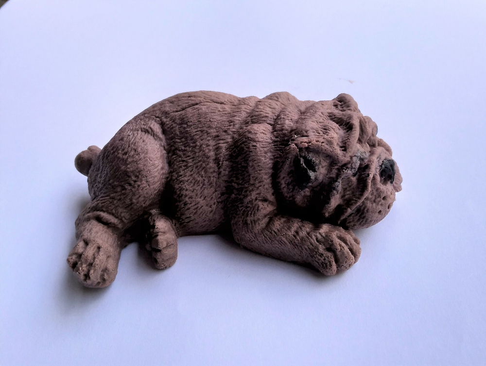 Шоколадная фигурка собака - мопс