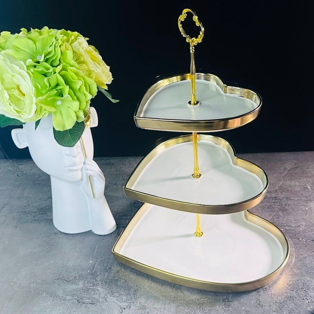 Lenardi 122-046 Трехъярусная этажерка MULTICOLOR в под.уп.(х6)Фарфор