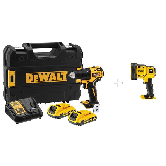 Набор аккумуляторных инструментов DeWalt DCD708D2TT (Шуруповерт DCD708D2T + Фонарь DCL043)