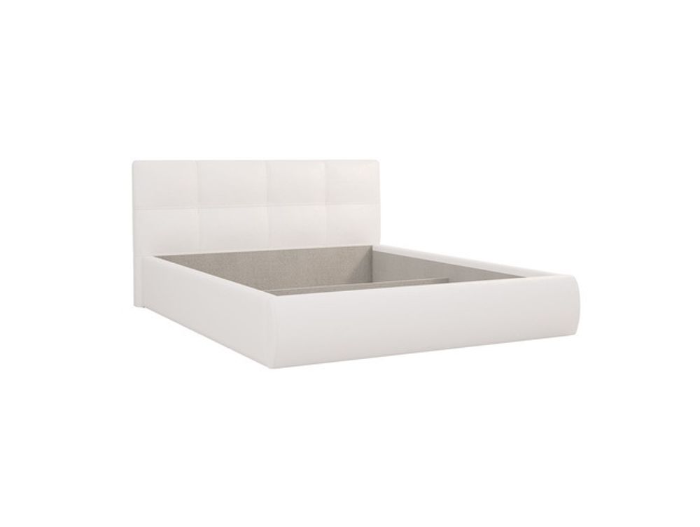 Кровать "Куба" с ортопедическим основанием (белый), экокожа, Мебельсон, г. Ижевск