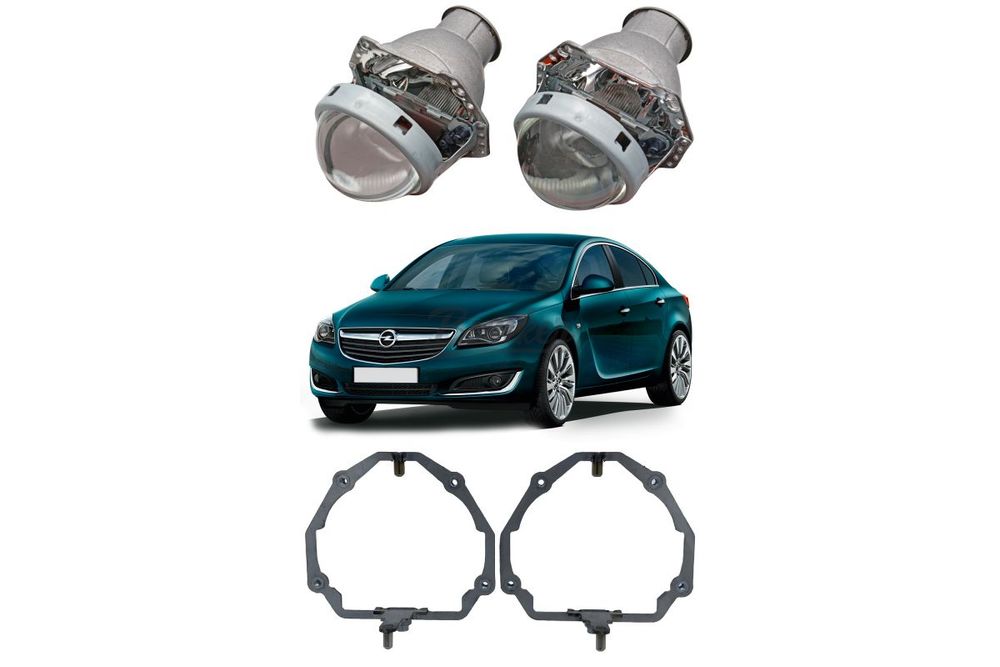 Готовый комплект для замены штатных линз Hella с Intellect Opel Insignia I 2008-2013