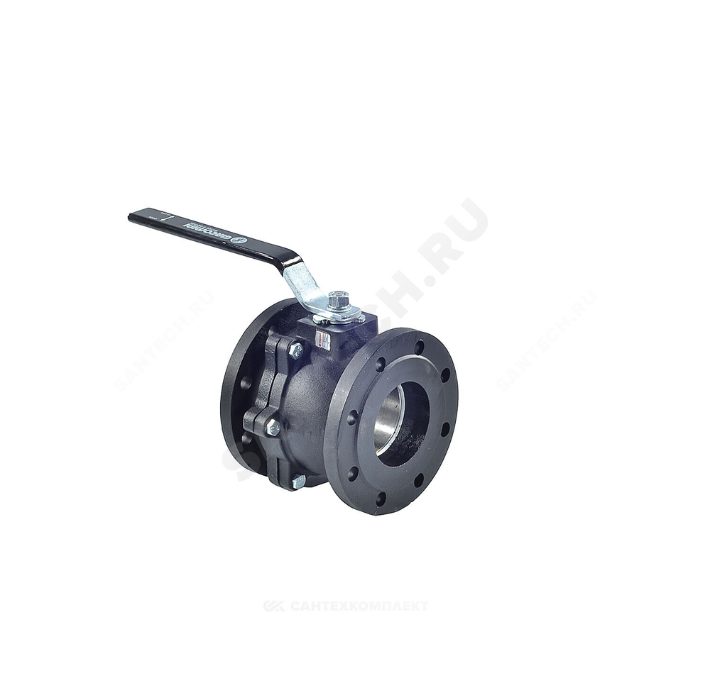 Кран шаровой чугун R740F Ду 125 Ру16 фл полнопроходной рукоятка Тмакс=120 оС Giacomini R740FLY012