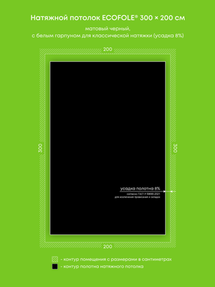 Натяжные потолки 6 м2, 6.2 м2