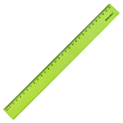 Линейка пластиковая 30 см BRAUBERG "FRUITY", тонированная, ассорти, 210767