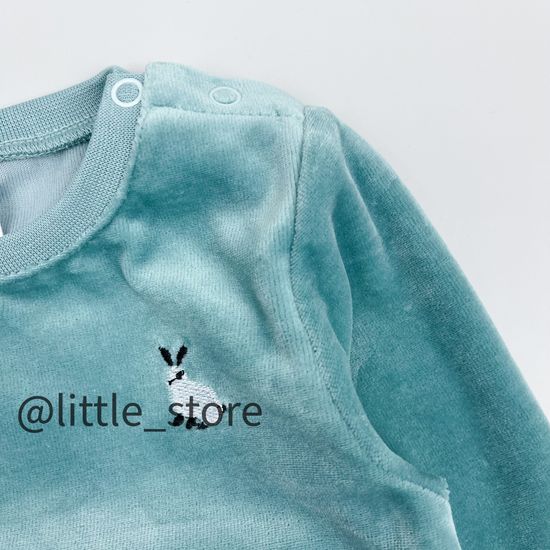 Комплект велюровый "Пушок" Морская волна