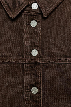 ZARA ДЖИНСОВАЯ КУРТКА Z1975, КОРИЧНЕВЫЙ