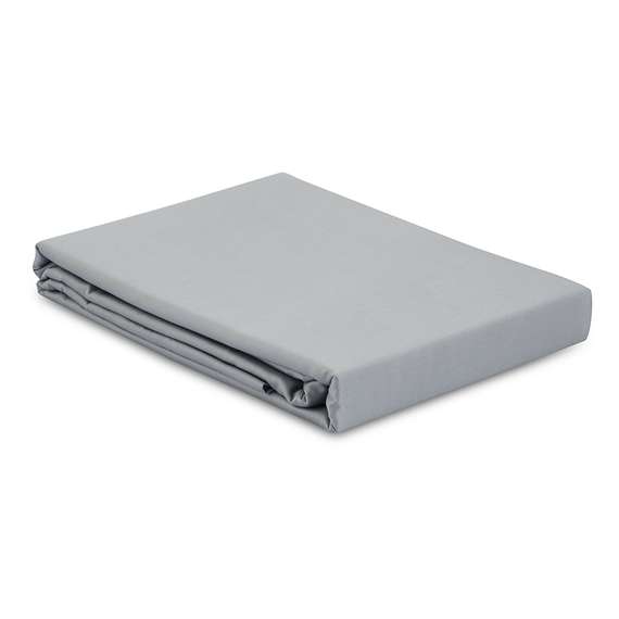 Простыня из премиального сатина светло-серого цвета из коллекции essential, 240х270 см