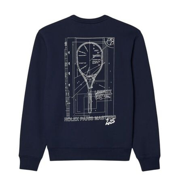 Мужская теннисная кофта Lacoste Rolex Paris Masters Edition - blue navy