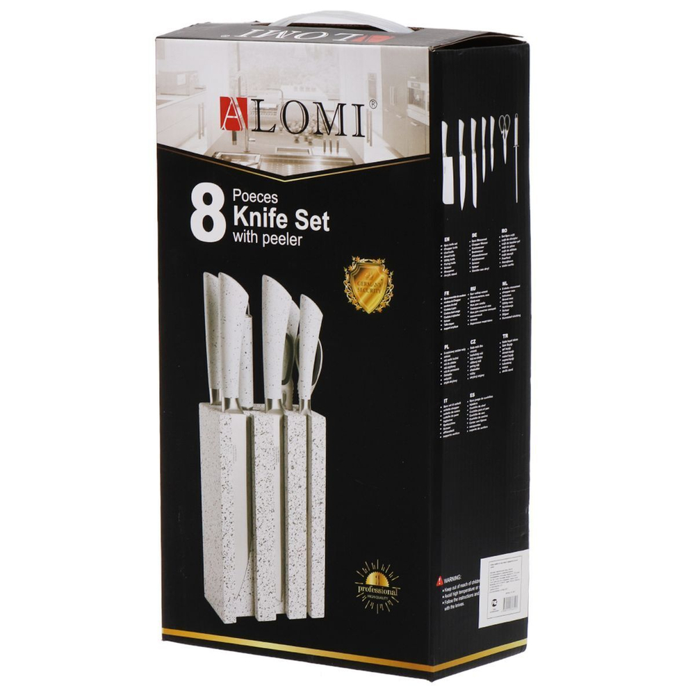 Набор ножей 8 пр, с подст, Белый гранит, Y4-5461