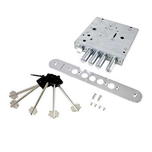 Замок врезной BORDER ЗВ 9-8МК4/15  ЛП8  универсал. б/о скругл.пл. тяж. 77743 /8028