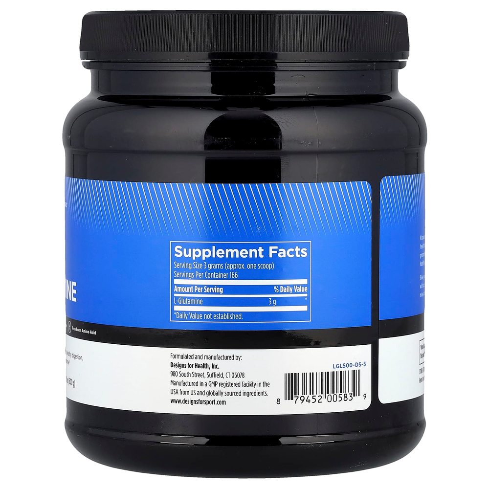Designs For Health, L-глютамин, 500 г (1,1 фунта)