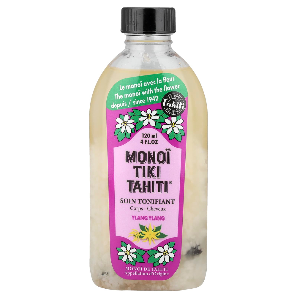 Monoi Tiare Tahiti, Monoi Tiki Tahiti®, иланг-иланг, 120 мл (4 жидк. унции)